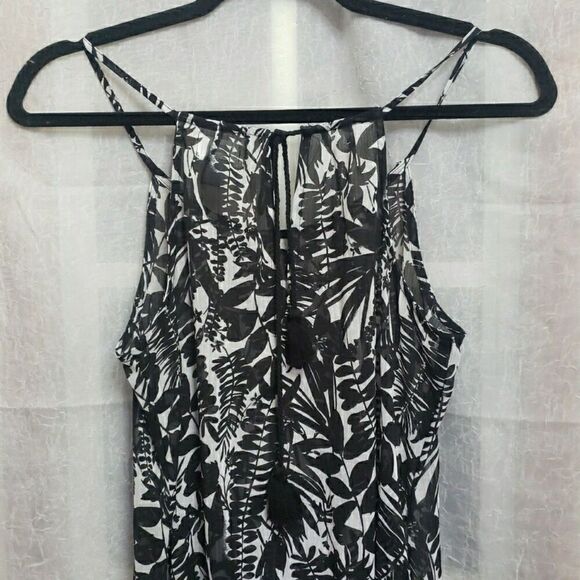 Old Navy Black White Spaghetti Strap Sheer Dress Women's Size S - Picture 5 of 10